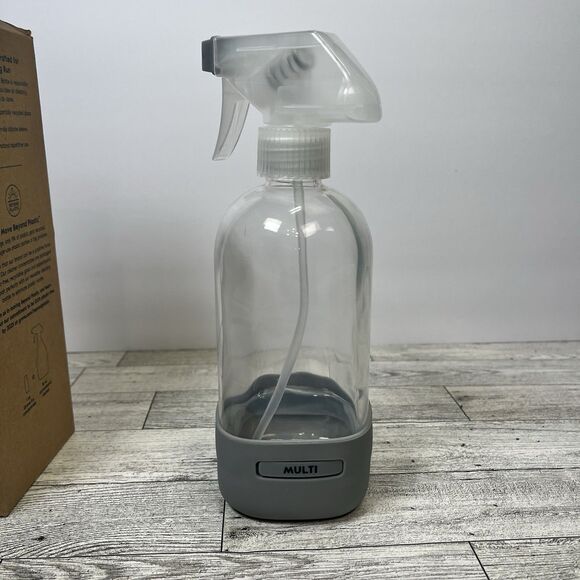 Grove Collaborative Polished Gray Reusable Glass Cleaning Bottle | 16 fl oz - Picture 7 of 8